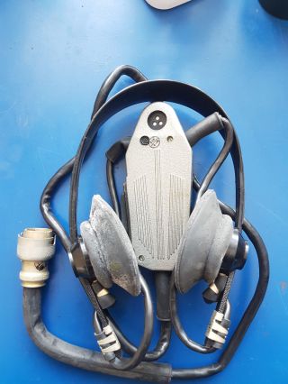 Vintage USSR military headphones with microphone TA - 56M 50 Om 4