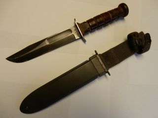 U.  S.  N.  Mk2 Robeson Shuredge Knife With Sheath