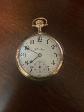 Rare 130 Year Old Antique Elgin Hunter Gold Filled Case Pocket Watch 16s 2inch