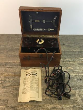 Early 20th Century Violet Ray Wand Machine Rogers Electro Medical Vitalator.
