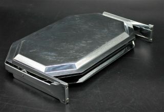 Vintage Chase USA Chrome Art Deco Design Triple Folding Tray with Handle Signed 4