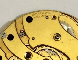 ANTIQUE ULYSSE NARDIN POCKET WATCH MOVEMENT WITH DIAL & HANDS 4