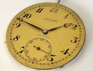 ANTIQUE ULYSSE NARDIN POCKET WATCH MOVEMENT WITH DIAL & HANDS 8