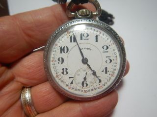 Illinois Railroad Pocket Watch Bunn Special 60 Days 21 Jewels Old Estate