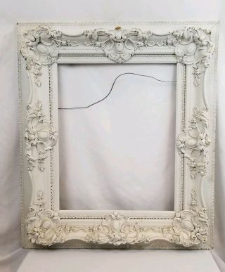 Antique Rustic Shabby Chic Wood Picture Frame 30 " X26 "