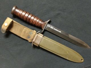 Wwii Us M3 Trench Knife Blade Marked Camillus & Us M8 Scabbard