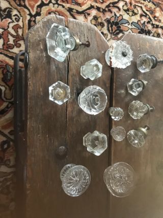 14 Misc Antique Glass Drawer Pulls