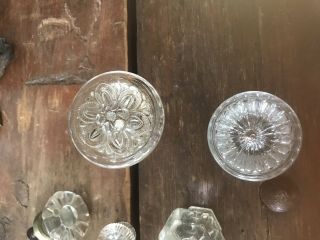 14 Misc Antique Glass Drawer Pulls 3