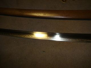 Japanese WWll Army officer ' s sword in mountings,  hand forged mumei Gendaito 4