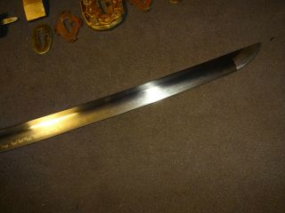 Japanese WWll Army officer ' s sword in mountings,  hand forged mumei Gendaito 6
