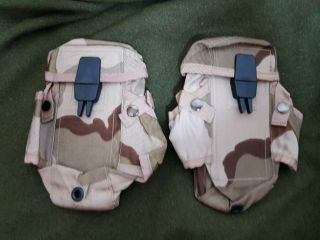 RARE 1980 ' S Vintage Middle East Army LC - 2 Pouch Set Desert Camo Military Gear 2