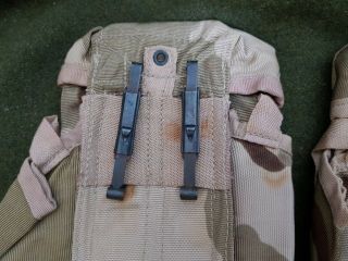 RARE 1980 ' S Vintage Middle East Army LC - 2 Pouch Set Desert Camo Military Gear 4