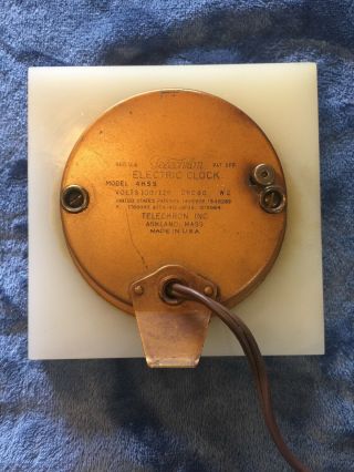 Vintage Telechron Lucite electric Clock Model 4H55 4