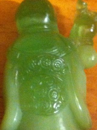 Fine Antique Chinese Green Jade Sage on Wooden Base 116g 2