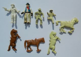 Vintage Rare Marx Western Ranch Cowboys Horses Figures Playset 60 