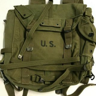 WWII 1944 Dated M1944 Combat Field Pack with 1944 Suspenders 2