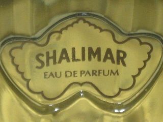 Vintage Guerlain Shalimar Perfume Bottle 2 OZ 60 ML EDP - Open 3/4 Full - 5 3/4 