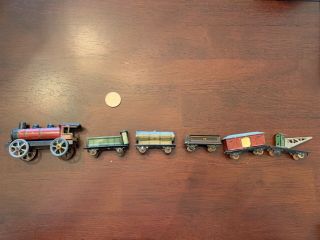 Antique Germany Tiny Tin Toy Train - Penny Toy 2