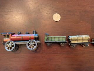 Antique Germany Tiny Tin Toy Train - Penny Toy 4