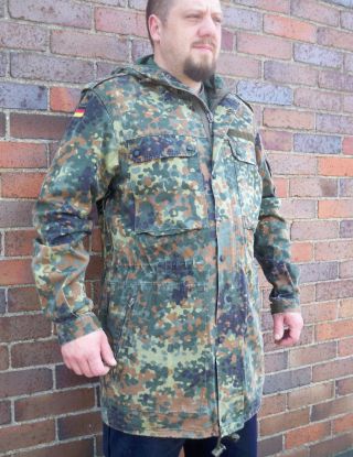 German Army Parka / Hooded Jacket All Sizes Camo Flecktarn Combat