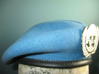 Un Light Blue Beret United Nations Cap Hat Commando Mutze Kradchen Kepi Helmet