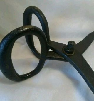 Antique Cast Iron Ice / Hay / Logging Tongs Hook Steampunk Primitive Barn Tool 2