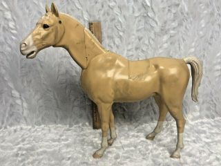 Marx Johnny West Viking Horse With Nodding Head & Wheels Vintage Rare Retired
