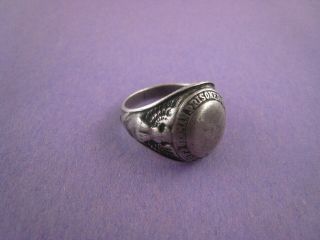 Ww2 German P.  O.  W.  Ring.  Sterling Silver.  Camp Grant,  Ill.