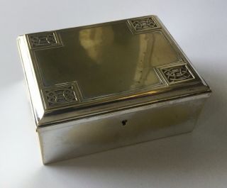 Wmf Jugendstil Art Nouveau Brass Silver - Plated Box,  Fully Marked