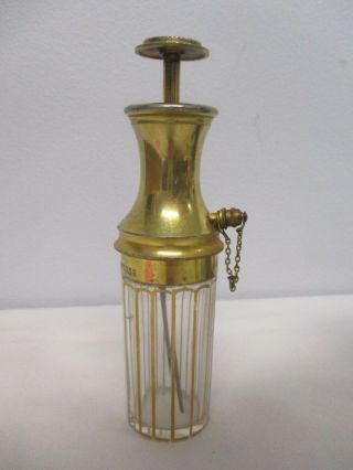 Antique Le Parisien French Art Glass Atomizer Perfume Bottle W Screw Cap 5 3/4 "