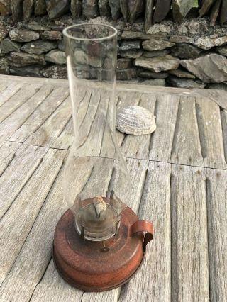 antique oil lamp.  Victorian Barn Find Finger Lamp Veritas Type. 2