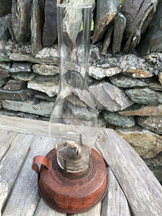 antique oil lamp.  Victorian Barn Find Finger Lamp Veritas Type. 3