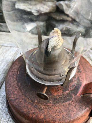 antique oil lamp.  Victorian Barn Find Finger Lamp Veritas Type. 4