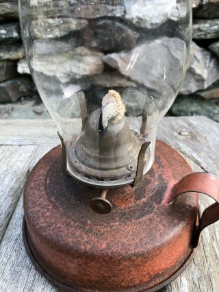 antique oil lamp.  Victorian Barn Find Finger Lamp Veritas Type. 5