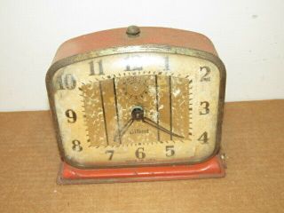 Vintage Metal Case Gilbert Alarm Clock Or Repairs Vgc