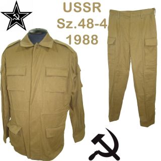 Very Rar Sz.  48 - 4 Cotton Afganka Soviet Sand Camo Field Uniform Afghanka 1988