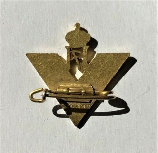 WWII War Emergency pin with ski Norwegian reserve police in Sweden 1943 - 45 2