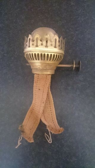 Antique Oil Lamp Brass English Made Duplex Burner