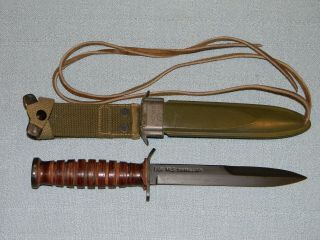 Ww2 U.  S.  M3 Fighting Knife Camillus Blade Marked