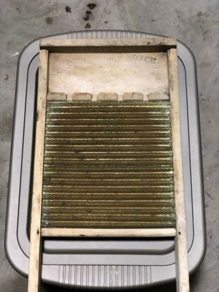 Antique National Washboard 801 Wood & Brass P - 1758 2
