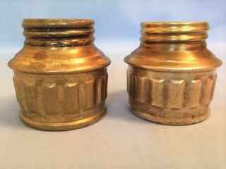 2 GUY ' S DROPPER Miners Carbide Lamp Bases w/ DIFFERENT MARKS,  Vintage Mining 2