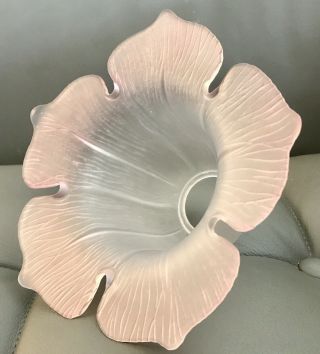 Mid Century Lotus Flower Glass Table Or Ceiling Lamp Shade