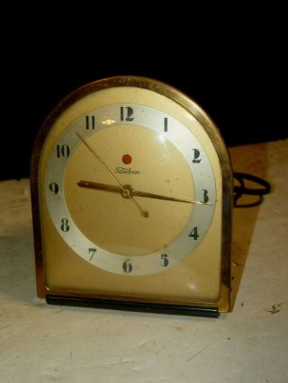Old Vintage Art Deco Telechron Model 4f67 Table Shelf Mantle Clock