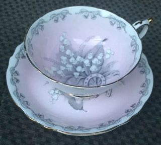 Paragon To The Bride Bells Lily Of The Valley Pink Tea Cup & Saucer (bone China)