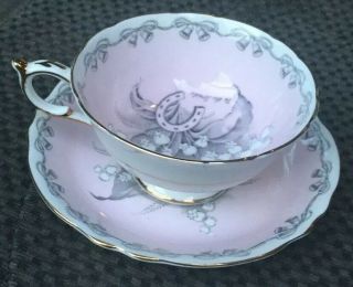 Paragon To The Bride Bells Lily Of The Valley Pink Tea Cup & Saucer (Bone China) 3