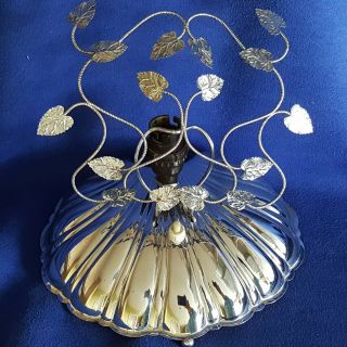 Unusual 1930s Art Deco Chrome Shell Table Lamp Needs Glass Shade