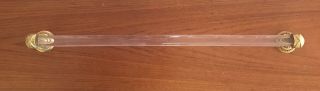 VINTAGE SHERLE WAGNER TOWEL ROD ACRYLIC BAR 24 KT GOLD PLATED RIBBON AND REED 2