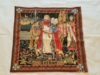 Vintage Tapestry Le Roi Arthur Made In France Final Listing - Ships In Usa Only