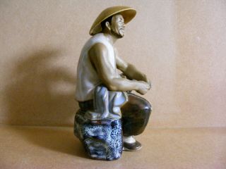 Vintage Chinese Mud Man Workman Figurine 5