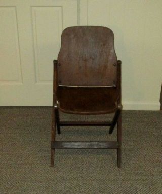 Antique Wooden Folding Chair American Seating Co.